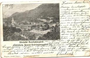 1899 Ruszkabánya, Rusca Montana; látkép, kiadja Anspitz Adolf / general view (fl)