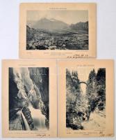 cca 1900 Paysages suisses, 11 db svájci látkép (Neuchätel, Comptoir de phototypie), feliratozva, 13×...