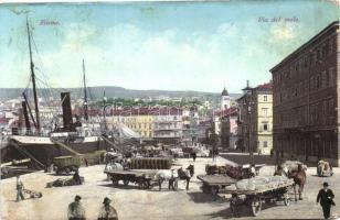 Fiume - 2 db régi képeslap és egy előlap / 2 old postcards and one front cover