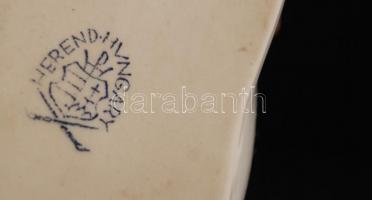 Herendi Viktória mintás cipő, kézzel festett, jelzett, hibátlan, h:10 cm, m:5 cm