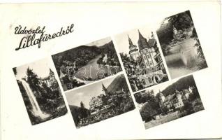 Lillafüred - 3 db régi és 3 db modern képeslap