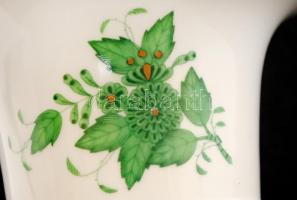 Herendi Apponyi mintás karmos váza, kézzel festett, jelzett, hibátlan, m:13 cm, d:14,5 cm