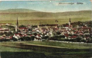 3 db RÉGI erdélyi városképes lap, vegyes minőség; Máramarossziget, Tiszavölgyi Kuzi kastély  / 3 old...