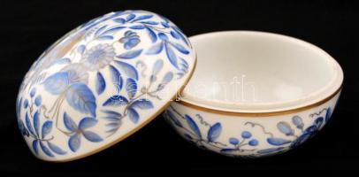 Herendi Zoologique mintás bonbonier, kézzel festett, jelzett, hibátlan, d:11 cm,