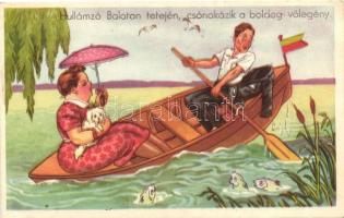 4 db RÉGI humoros képeslap / 4 pre-1945 Hungarian humorous postcards