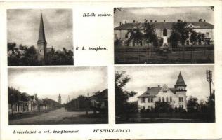 Püspökladány - 4 db régi képeslap