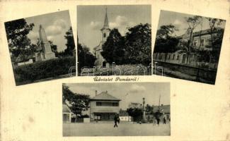 Pomáz - 3 db régi képeslap