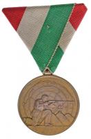 Pincés Puder István (1907-) ~1930. Pestújhelyi Széchenyi Polgári Lövész Egyesület / I. díj Br díjérem K. HAWEL P BP gyártói jelzéssel, szalagon (39mm) T:2 / Hungary ~1930. Széchenyi Civilian Shooter Association of Pestújhely / ist Prize Br prize medal with makers mark K. HAWEL P BP, with ribbon. Sign.: István Pincés Puder (39mm) C:XF