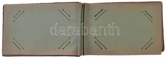 Kis alakú képeslapalbum 46 lappal összesen 92 férőhellyel / Small sized postcard album with 46 pages...