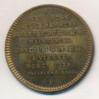 Franciaország ~1900. "IV. Fülöp" peremén jelzett Br emlékérem "Francia Királyok soroz...