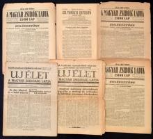 1940-46 Vegyes zsidó lap, 8db: Izr. Tanügyi Értesítő, A Magyar Zsidók lapja, Uj élet, stb, különböző méretben és minőségben