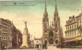 Ostend, Ostende; Eglise S.S. Pierre et Paul, Monument aux Morts, Hotel Shakespeare