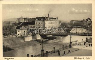 Nagyvárad, Oradea; Körös part, híd / river bank, bridge (RB)