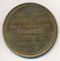 Franciaország ~1900. "II. János" peremén jelzett Br emlékérem "Francia Királyok soroz...