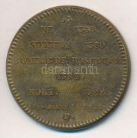 Franciaország ~1900. "VI. Károly" peremén jelzett Br emlékérem "Francia Királyok soro...