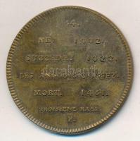 Franciaország ~1900. "VII. Károly" peremén jelzett Br emlékérem "Francia Királyok sor...