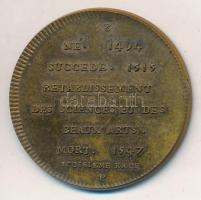 Franciaország ~1900. "I. Ferenc" peremén jelzett Br emlékérem "Francia Királyok soroz...