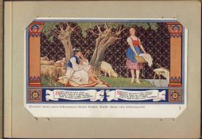 János Vitéz képeslapsorozat 12db, albumlap