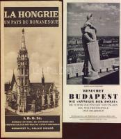 1930 7db Budapest utazási prospektus és térkép