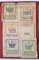 1927, 1935 Magyar Államvasutak által kiadott arcképes igazolvány vasúti alkalmazottak családtagjai r...