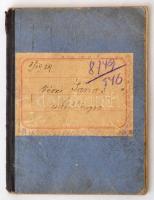 1929 Oroszló, Szolgálati cselédkönyv, okmánybélyegekkel, címerrel