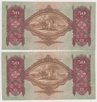 1932. 50P (4x) sorszámkövetők és közeli sorszámmal T:II,II-
Adamo P14