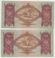 1932. 50P (4x) sorszámkövetők és közeli sorszámmal T:II,II-
Adamo P14