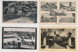 5 db RÉGI városképes lap, vegyes minőségben; Kárpátalja / 5 pre-1945 Transcarpathian town-view postcards, mixed quality