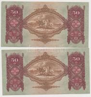 1932. 50P (4x), közte közeli sorszámmal is T:II-
Adamo P14