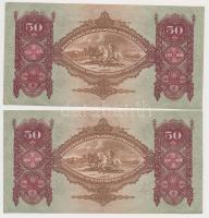 1932. 50P (4x), közte közeli sorszámmal is T:II-
Adamo P14