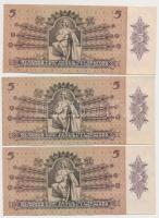 1939. 5P (5x), közte sorszámkövetők és közeli sorszámmal T:II egyiken fo. Adamo P6