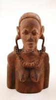 Afrikai faragott keményfa félakt / African carved hard-wood half-nude 14 cm