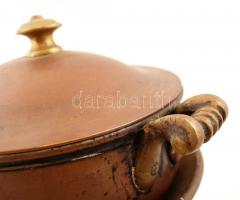 Antik spirituszos ételmelegítő fém dényszett. 24 cm