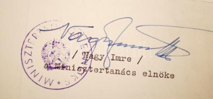 1954 Nagy Imre, a minisztertanács elnöke, kinevezi Vas Zoltánt (1903-1983) a Minisztertanács Titkárs...