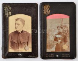1900-1912 a Budapesti Korcsolyázó Egylet 2 db fényképes éves tagsági jegye (az egyik honvéd hadnagy részére kiállítva)
