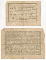 1848. 1Ft + 1849. 30kr "Kossuth bankó" T:III- tűlyuk