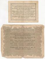 1848. 10Ft + 1849. 15kr "Kossuth bankó" T:III- lyuk