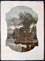 1896 Az Országos Magyar Képzőművészeti Társulat albuma, benne számos nyomattal, erősen megviselt vás...