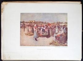 1896 Az Országos Magyar Képzőművészeti Társulat albuma, benne számos nyomattal, erősen megviselt vás...