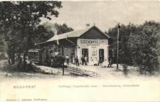 Budapest XII. Svábhegy, Schwabenberg; fogaskerekű vasút Széchenyi hegyi állomása, kiadja Schwarcz J.
