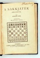 Szemere Imre: A sakkjáték kézikönyve. Bp., Lampel Róbert. Félvászon kötés, belül a gerincél jórészt levált, kissé kopottas állapotban