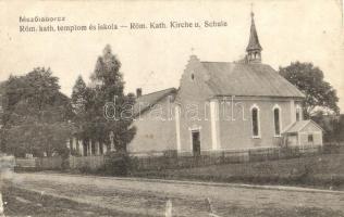 Mezőlaborc, Medzilaborce; Katolikus templom és iskola, Rubin Lipót kiadása / catholic church, school