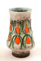 Jelzett NDK mázas retró kerámia váza, hibátlan, m: 18 cm.