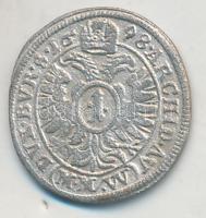 Német Államok / Szilézia 1698MMW 1kr Ag "I. Lipót" Oppeln (0,8g) T:2- German States / Silesia 1698MMW 1 Kreuzer Ag "Leopold I" Oppeln (0,8g) C:VF