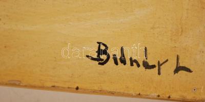 Bodnár jelzéssel: Házak a patakparton. Olaj, vászon, 36x45 cm