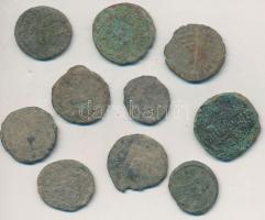 Római Birodalom 10db-os bronzpénz tétel T:3 Roman Empire 10pcs of bronze coins C:F