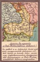 Megnézi Ön naponta a Pesti Hírlap háborús térképeit?; A romániai háború térképe; kiadja a Pesti Hírlap / Map of the Romanian war