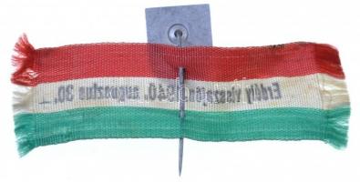 ~1930. "Erdélyért" irredenta festett alumínium kitűző (15x19mm) "Erdély visszajön 194...