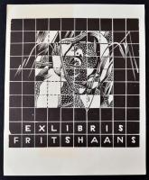 Emil Hoorne (1951-): Ex libris Frits Haans. Linó, papír, jelzés nélkül,