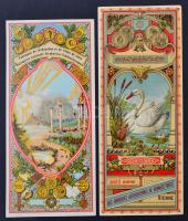 Színes litho reklámcímkék, több egyformával, 28 db